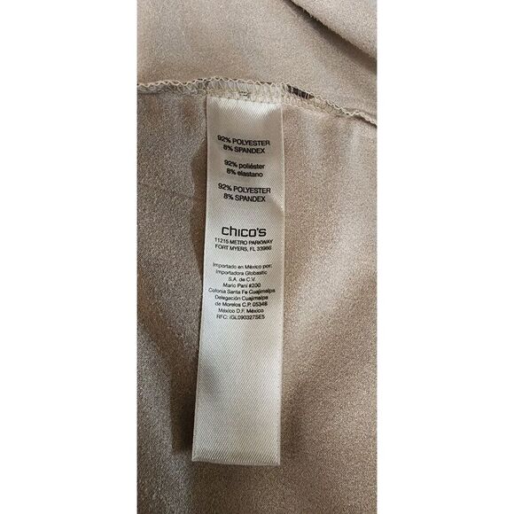 Chico’s Top Brown Cheetah Print Elegant Faux Suede Blouse Size 2 (L 12-14) - Picture 10 of 10